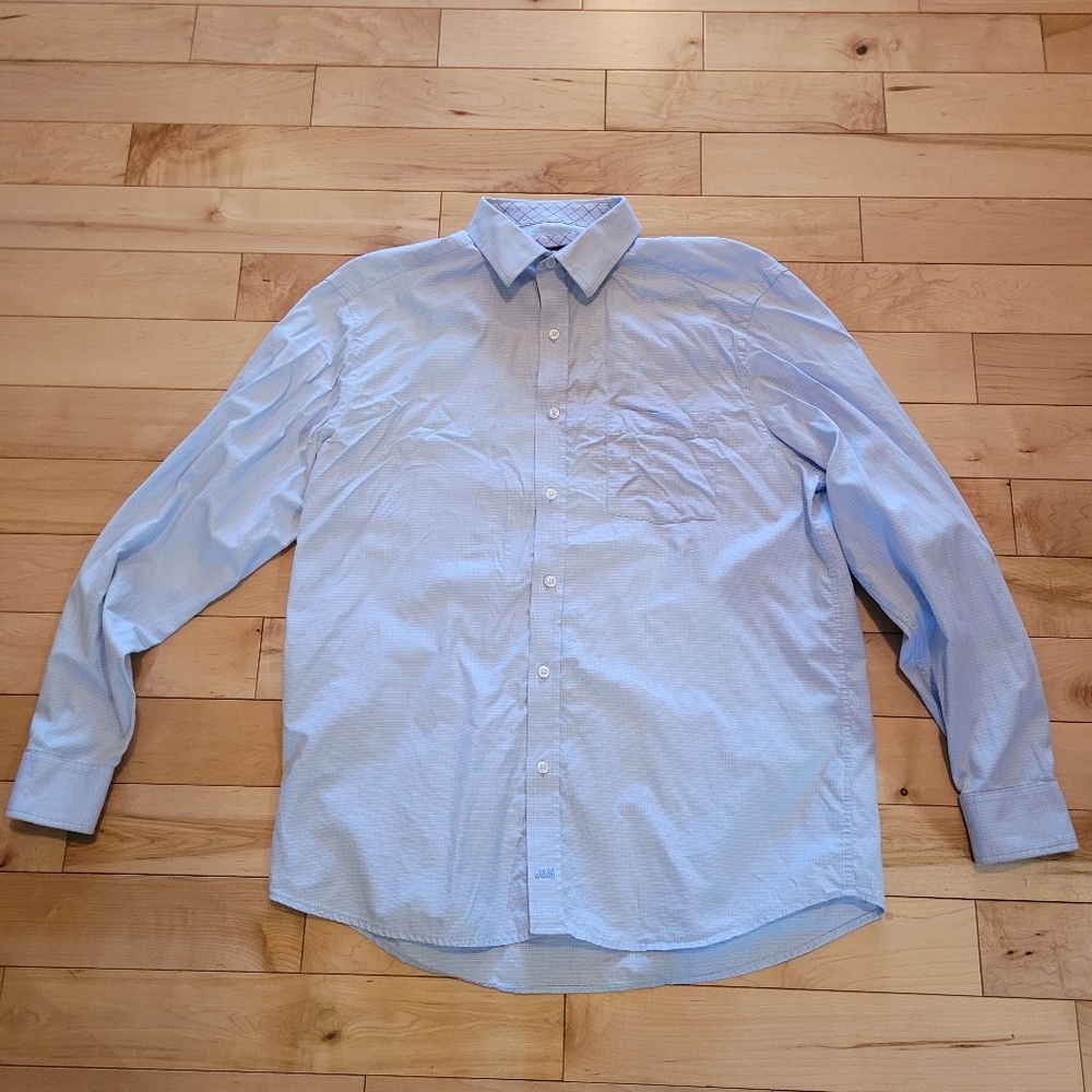 Johnston & Murphy Men's Size Large Light Blue Dress Shirt